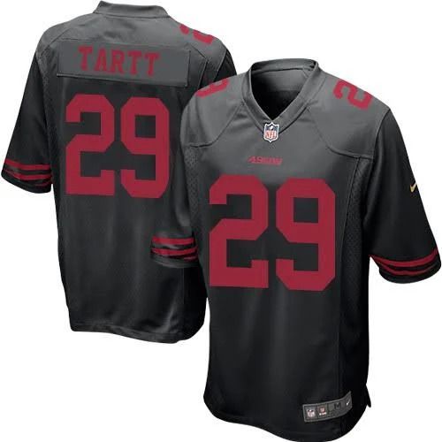 Men San Francisco 49ers #29 Jaquiski Tartt Nike Black Game Player NFL Jersey